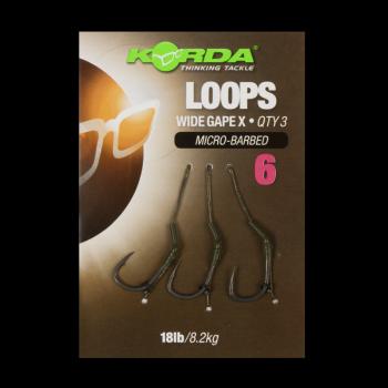 Korda hotové návazce loop rigs df wide gape barbless 8,2 kg-háček 4