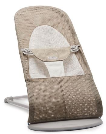 Babybjörn lehátko Balance Soft Grey beige/White mesh, světle šedá konstrukce