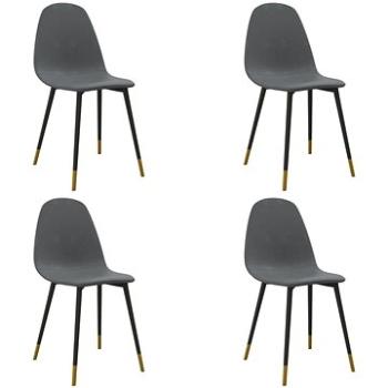 Jídelní židle 4 ks světle šedé textil, 325625 (325625)