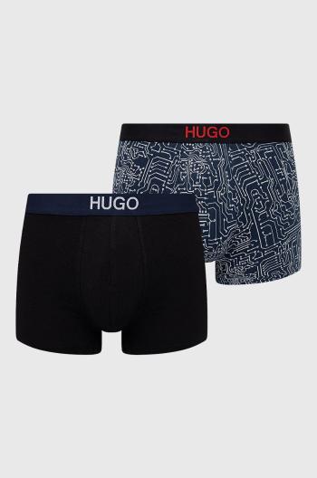 Boxerky Hugo (2-pack) pánské, tmavomodrá barva