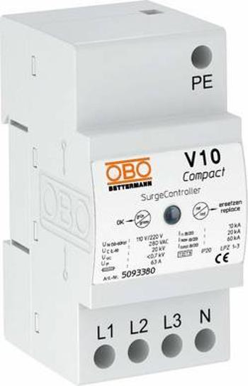 Svodič přepětí OBO Bettermann V10 COMPACT 255 5093380, 10 kA