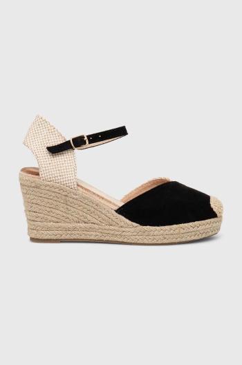 Espadrilky Answear Lab černá barva, na klínku