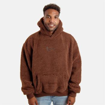 Mikina Karl Kani Metal Signature Teddy Os Hoodie brown - L