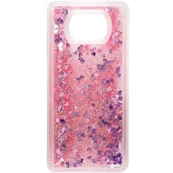 iWill Glitter Liquid Heart Case pro POCO X3 Pro Pink (DIP123_62)