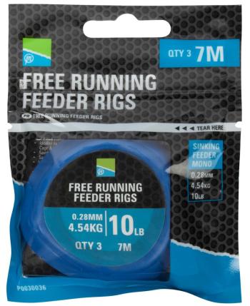 Preston innovations návazec free running feeder rigs 0,28 mm 4,54 kg 7 m