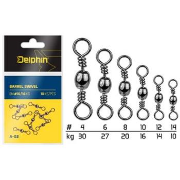 Delphin Barrel Swivel A-02 Velikost 8 20kg 10ks (8586016323606)