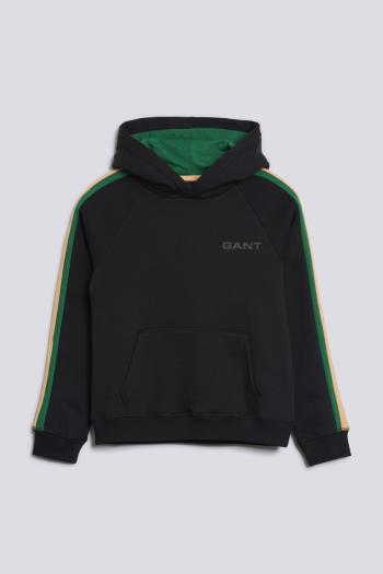 MIKINA GANT D2. SPORTY STRIPE HOODIE černá 176