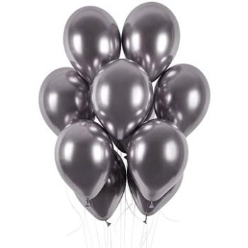 Balónky chromované 50 ks vesmírně šedé lesklé - průměr 33 cm (8021886129007)