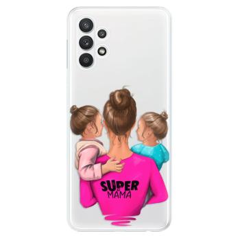 Odolné silikonové pouzdro iSaprio - Super Mama - Two Girls - Samsung Galaxy A32 5G