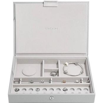 Stackers, Šperkovnice na šarmy Pebble Grey Classic Charm Jewellery Box Lid | šedá (74722)