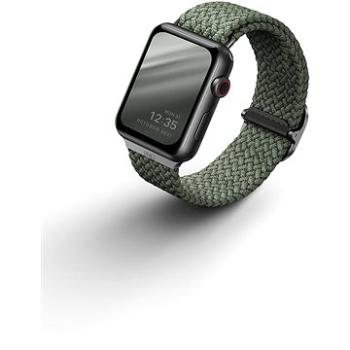 Uniq Aspen Braided řemínek pro Apple Watch 42/44/45/Ultra 49mm zelený (UNIQ-44MM-ASPGRN)
