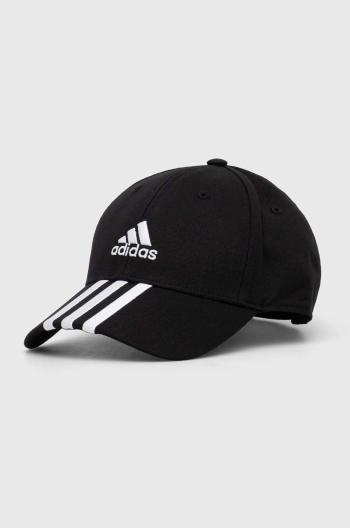 Bavlněná baseballová čepice adidas Performance černá barva, s aplikací, IB3242