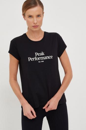 Bavlněné tričko Peak Performance bílá barva