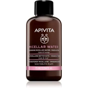 Apivita Cleansing Rose & Honey micelární voda na obličej a oči 75 ml