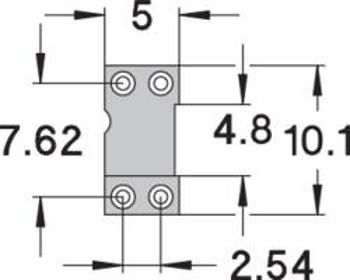 Precizní patice pro IO Preci Dip 110-83-304-41-001101, 4pólová, 7,62 mm