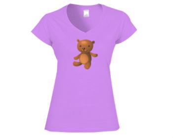 Dámské tričko V-výstřih Medvídek Teddy