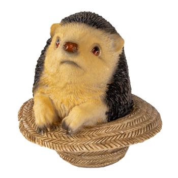 Dekorativní soška ježka v klobouku - 8*8*9 cm 6PR3343