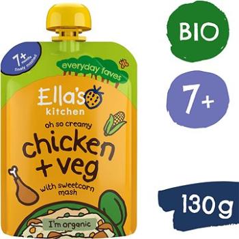 Ella's Kitchen BIO Kuřátko s kukuřičnou kaší (130 g) (5060107332058)