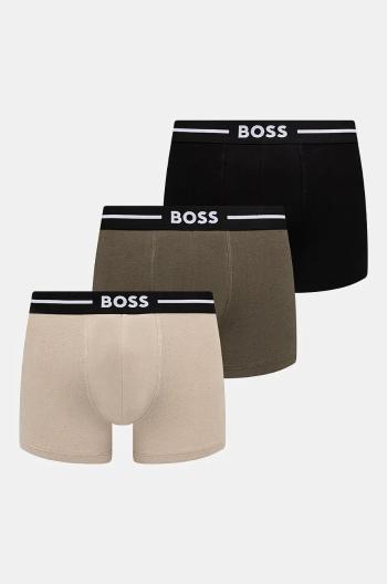 Boxerky BOSS 3-pack pánské, černá barva, 50517833