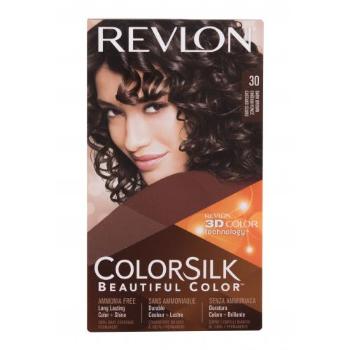 Revlon Colorsilk Beautiful Color 59,1 ml barva na vlasy pro ženy poškozená krabička 30 Dark Brown na barvené vlasy; na všechny typy vlasů