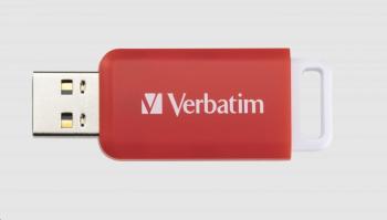 VERBATIM Flash Disk 16GB DataBar USB 2.0 Drive, červená