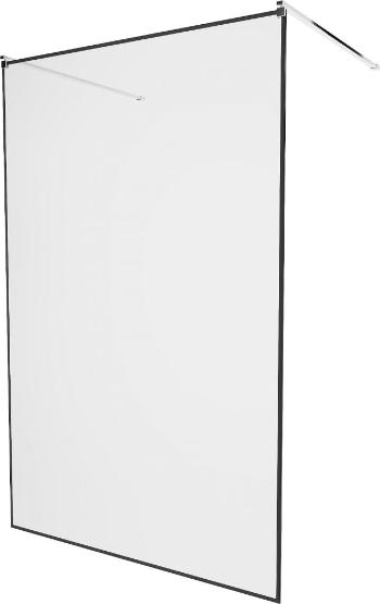 MEXEN/S KIOTO samostatně stojící sprchová zástěna 100 x 200 cm, transparent/černá vzor 8 mm, chrom 800-100-002-01-70