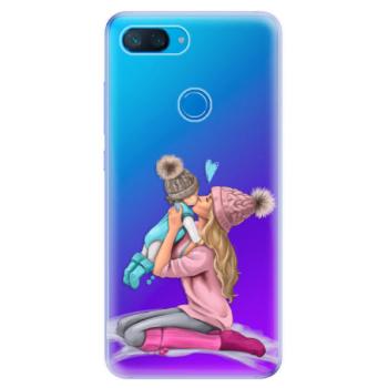 Odolné silikonové pouzdro iSaprio - Kissing Mom - Blond and Boy - Xiaomi Mi 8 Lite