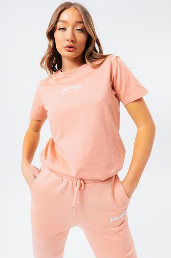 Tričko Hype SIGNATURE dámské, růžová barva