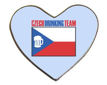 Magnet srdce kov Czech drinking team