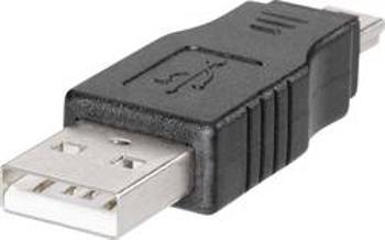 USB adapter zástrčka Typ A <=> zástrčka mini USB Typ B BKL Electronic 10120277, černý