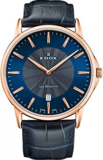 EDOX Les Bémonts Slim Line Date 56001-37R-BUIR