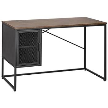 Psací stůl 118 x 60 cm tmavé dřevo / černá VINCE, 311509 (beliani_311509)