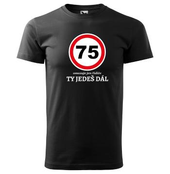 Tričko Ty jedeš dál (Velikost: XL, Typ: pro muže, věk: 75, Barva trička: Černá)