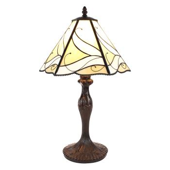 Béžová stolní lampa Tiffany Rio - Ø 31*43 cm E27/max 1*40W 5LL-6189