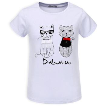 Dívčí tričko GLO STORY CATS bílé Velikost: 158