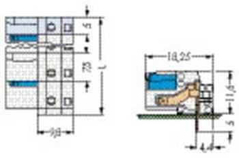 Zásuvkový konektor do DPS WAGO 722-833/005-000, 21.5 mm, pólů 5, 50 ks