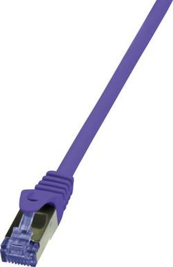 Síťový kabel RJ45 LogiLink CQ309VS, CAT 6A, S/FTP, 10.00 m, fialová