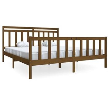 Rám postele medově hnědý masivní dřevo 180×200 cm Super King, 3100976 (3100976)