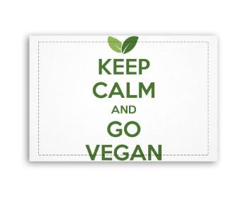 Fotoobraz 60x40 cm malý Keep calm and Go Vegan