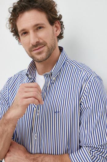 Bavlněné tričko Paul&Shark tmavomodrá barva, regular, s límečkem button-down