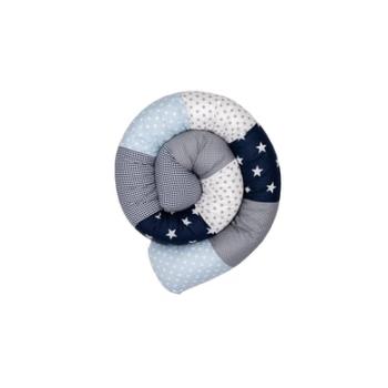 Ullenboom Baby Bed Snake Blue Light Blue Grey 200 cm