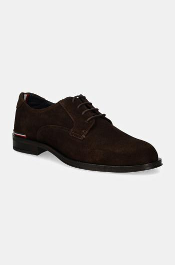 Semišové polobotky Tommy Hilfiger CORE RWB HILFIGER SUEDE SHOE pánské, hnědá barva, FM0FM04868