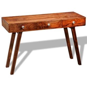 Konzolový stolek se 3 zásuvkami 80 cm masivní sheeshamové dřevo (242463)