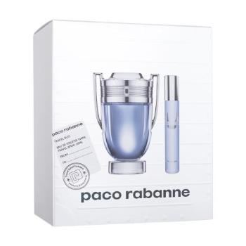 Paco Rabanne Invictus dárková kazeta toaletní voda 100 ml + toaletní voda 20 ml pro muže poškozená krabička