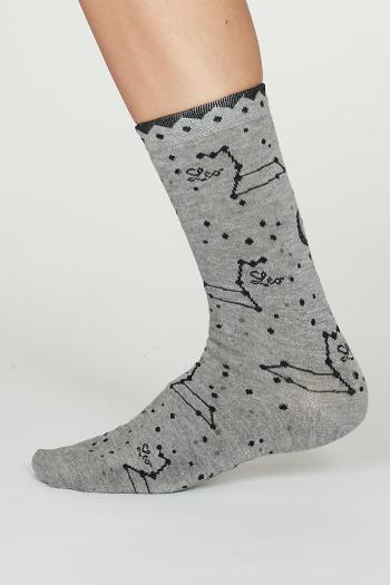 Šedé vzorované ponožky Leo Bamboo Zodiac Star Sign Socks