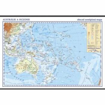 Austrálie a Oceánie - školní nástěnná zeměpisná mapa 1:13 mil./136x96 cm