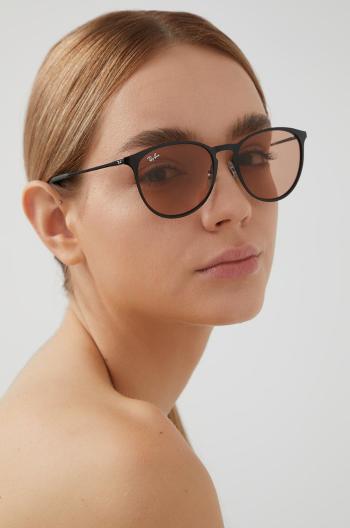 Sluneční brýle Ray-Ban ERIKA METAL dámské, černá barva, 0RB3539