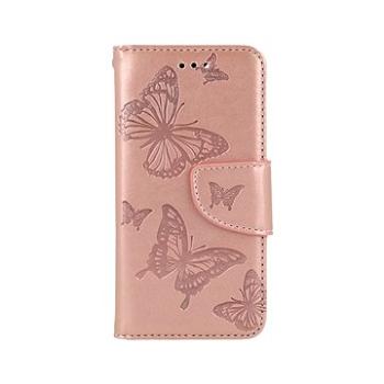 TopQ Pouzdro iPhone SE 2022 knížkové Butterfly růžové světlé 75008 (Sun-75008)