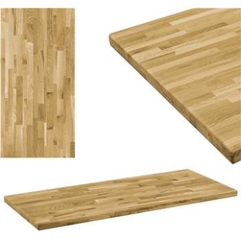Stolní deska masivní dubové dřevo obdélníková 44 mm 140 × 60 cm (246002)