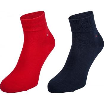 Tommy Hilfiger MEN QUARTER 2P Pánské ponožky, červená, velikost 43-46